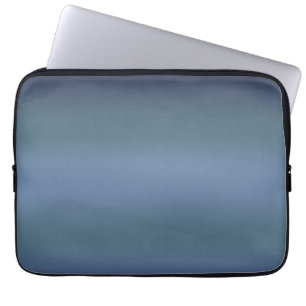 Modern blue gradient Watercolor galaxy Laptop Sleeve