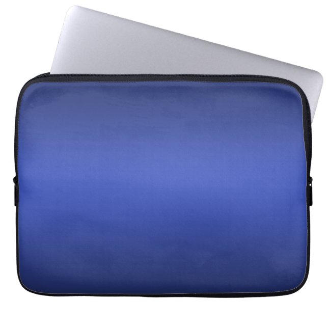 Modern blue gradient Watercolor galaxy  Laptop Sleeve (Front)