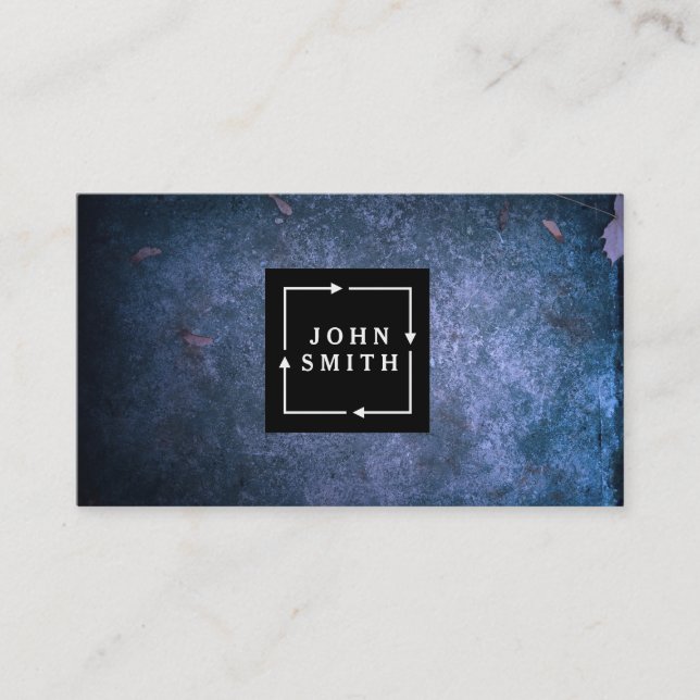 Modern Blue Graffiti Cool Abstract Art Business Ca Card (Front)