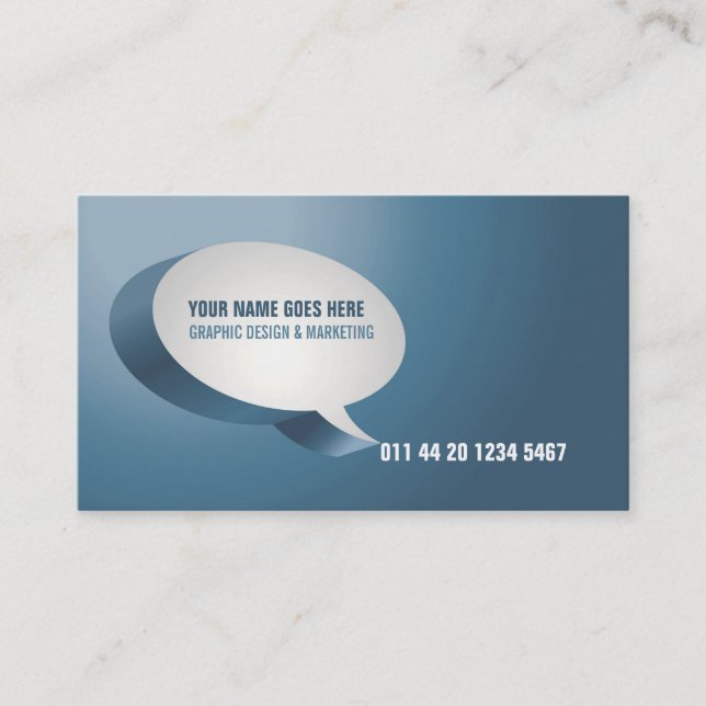 Modern Blue Green Business Card (Front)