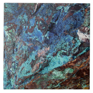 Modern Blue Green Malachite Mineral Stone Ceramic Tile