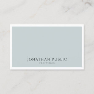 Modern Blue Green Minimalist Simple Plain Elegant Business Card