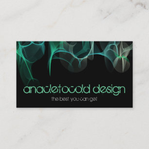 modern blue green smoke bussiness card