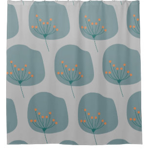 Modern Blue Grey Simple Abstract Shower Curtain