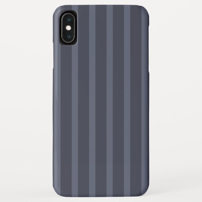 Modern Blue Grey Striped Case-Mate iPhone Case (Back)