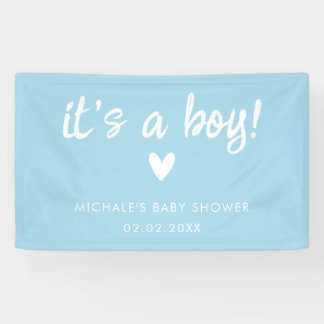 Modern Blue it's a BOY Baby Shower Banner