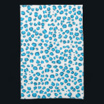 Modern Blue Leopard Pattern Animal Print Tea Towel<br><div class="desc">Decorate your kitchen with this cool towel. Makes a great housewarming or wedding gift! 
You can customise it and add text too.
Check my shop for lots more colours and patterns!</div>