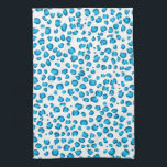 Modern Blue Leopard Pattern Animal Print Tea Towel<br><div class="desc">Decorate your kitchen with this cool towel. Makes a great housewarming or wedding gift! 
You can customise it and add text too.
Check my shop for lots more colours and patterns!</div>