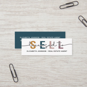 Modern Blue Licensed to Sell Realtor Business Card