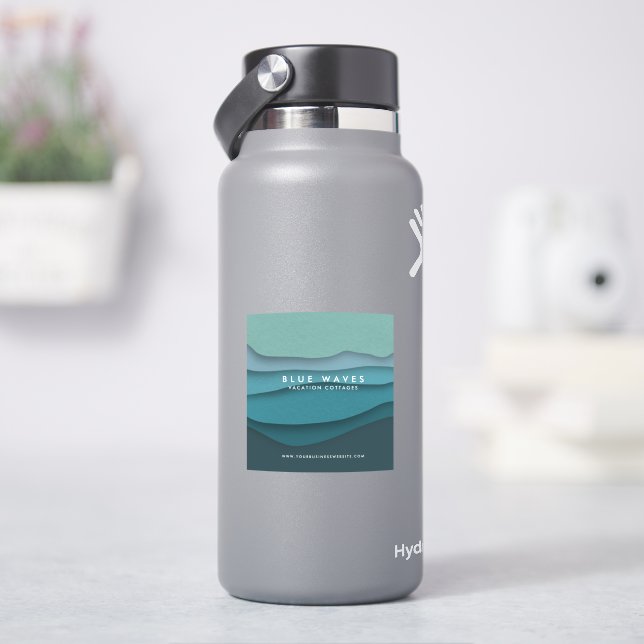 Modern Blue Ocean Waves (HydroFlask)