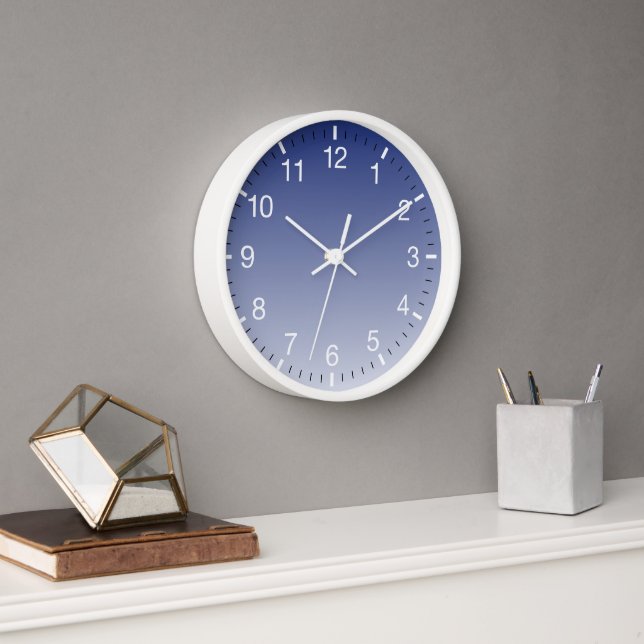 Modern Blue Ombre Clock (Office)