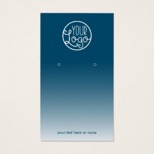 Modern Blue Ombre Your Logo Earrings Display Card