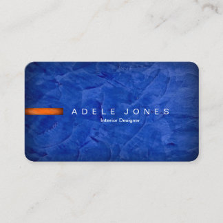 Modern Blue & Orange Minimalist Professional  Business Card
