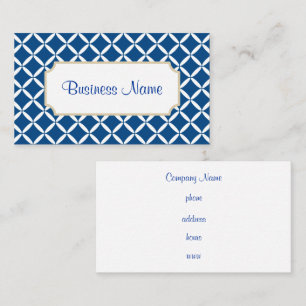 Modern Blue Pattern  Business Card
