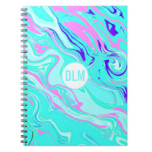 Modern Blue, Pink and Purple Marble effect design
