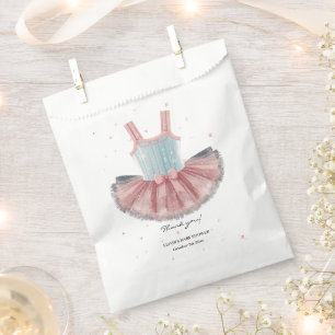 Modern Blue & Pink Tutu Glitter Baby Shower Favour Bag