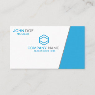 Modern Blue Professional Custom Logo Business Card