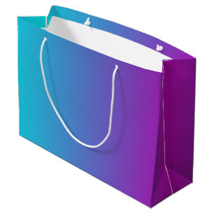 Modern Blue Purple Gradient Large Gift Bag