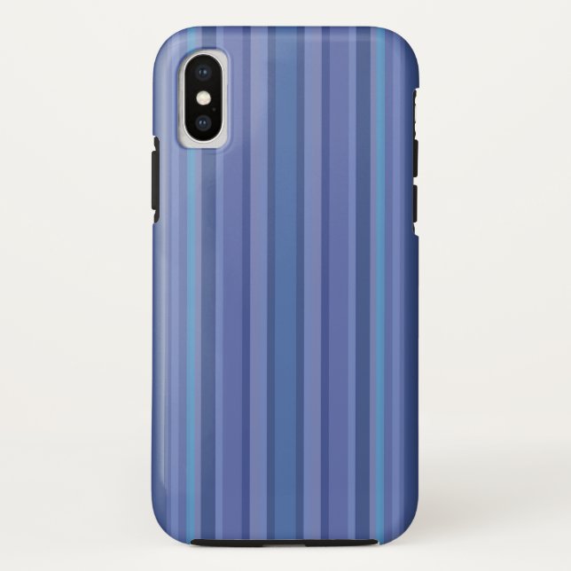 Modern Blue Purple Stripe iPhone Case-Mate iPhone Case (Back)