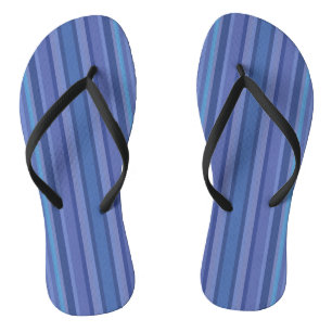 Modern Blue Purple Stripe Thongs