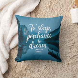 Modern Blue Quote Stylish Elegant Cushion