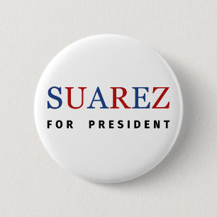 Modern Blue Red Francis Suarez for President 6 Cm Round Badge
