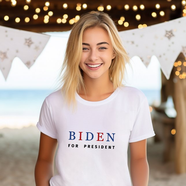 Modern Blue Red Joe Biden for President T-Shirt (Creator Uploaded)