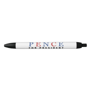 Modern Blue Red Mike Pence for President Black Ink Pen