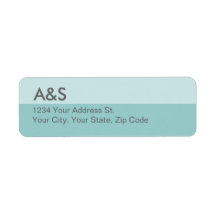 Modern Blue Return Address Labels