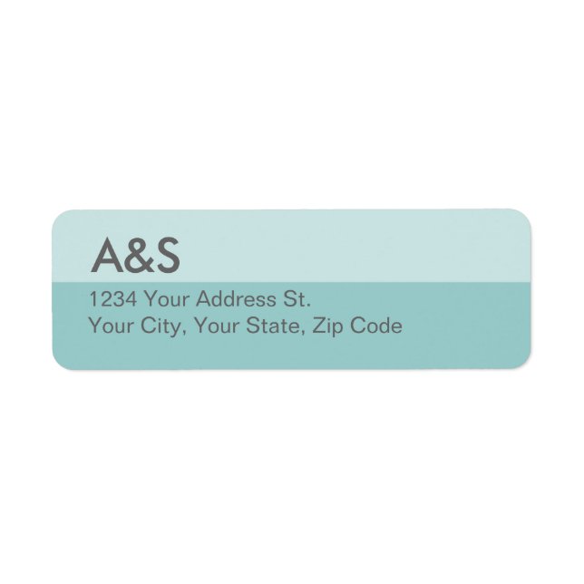Modern Blue Return Address Labels (Front)