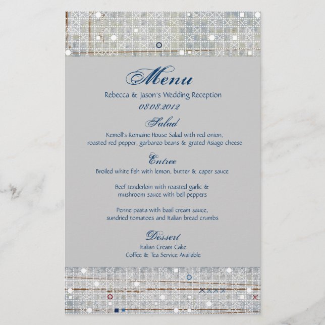 modern blue silver winter wedding (Front)