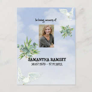 Modern Blue Sky Condolence Card