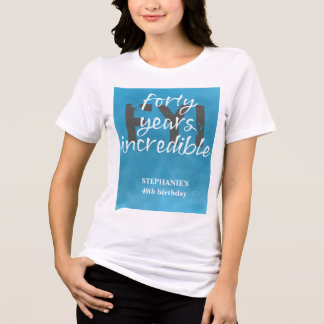 Modern Blue Sky Incredible 40th Birthday Party Tri-Blend Shirt