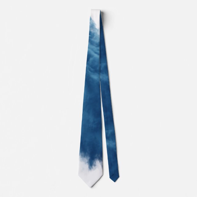 modern blue smoke effect tie (Front)