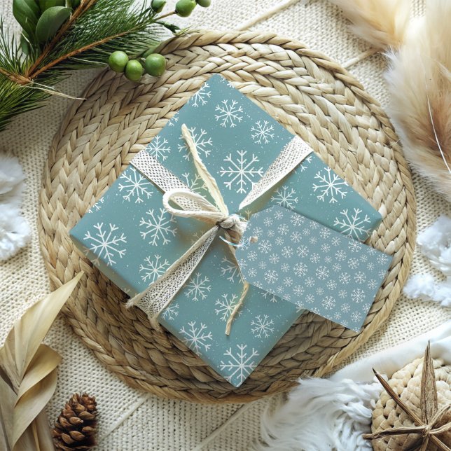 Modern Blue Snowflake Gift Tags (Creator Uploaded)