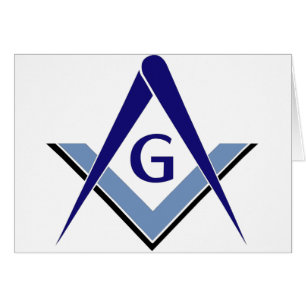 Modern Blue Square & Compasses