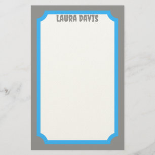 Modern Blue Stationery Paper