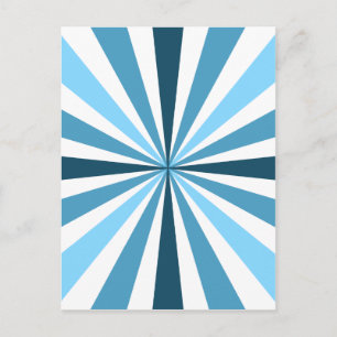 Modern Blue Stripes Postcard