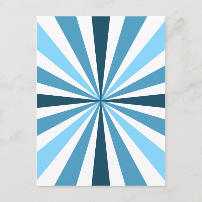 Modern Blue Stripes Postcard (Front)