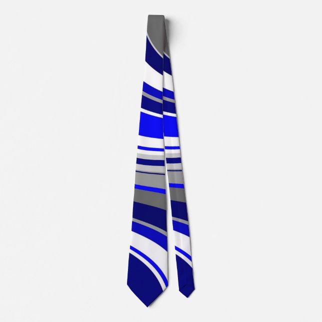 Modern Blue Swirls Tie (Front)