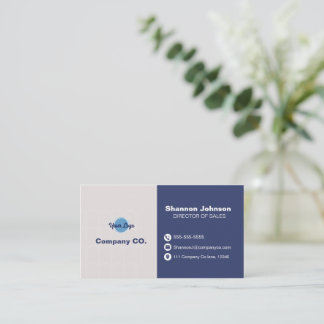 Modern Blue & Tan Business Card