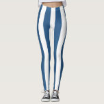 Modern blue teal and white stripes leggings<br><div class="desc">Modern blue teal and white stripes legging.</div>