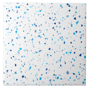 Modern Blue Terrazzo Pattern Ceramic Tile