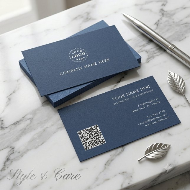 Modern Blue Texture Professional Identity Business Card (Modern Blue Texture Professional Identity Business Card)