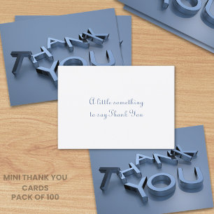 Modern Blue Thank You Cards Pack of 100