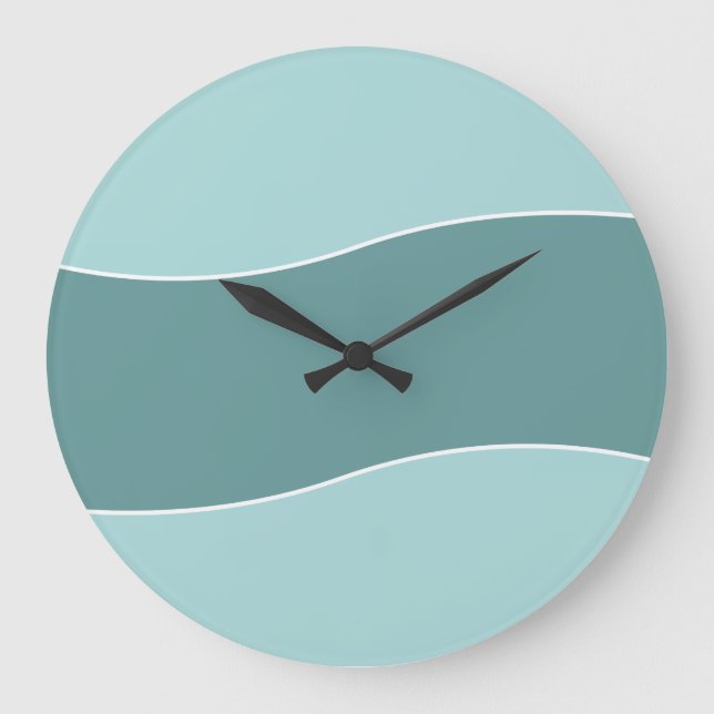 Modern Blue Wall Decor Clock (Front)