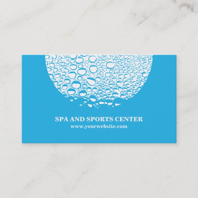 Modern Blue Water Coach Business Card (Front)