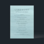 Modern Blue Watercolor Elegant Wedding Program<br><div class="desc">Modern wedding program featuring your details over an abstract watercolor background.</div>