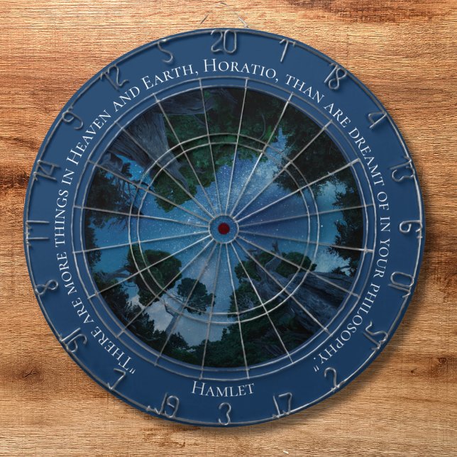 Modern Blue Watercolor Text Trendy Quote Dartboard (Creator Uploaded)