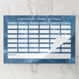 Modern Blue Weekly Schedule School Timetable